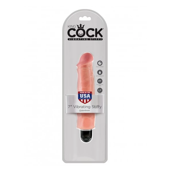 Kink Cock 7&quot; Vibrating Stiffy Flesh - wibrujące dildo