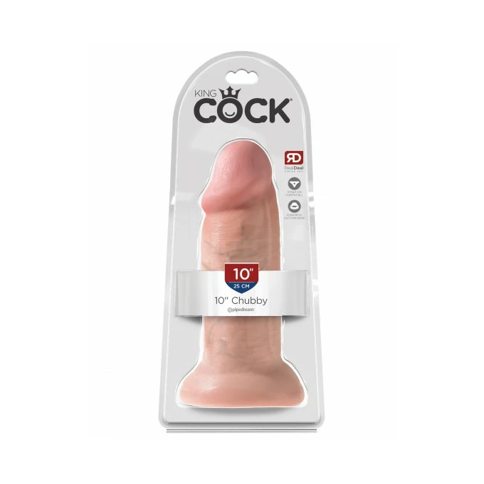 King Cock 10 inch Chubby Flesh - dildo