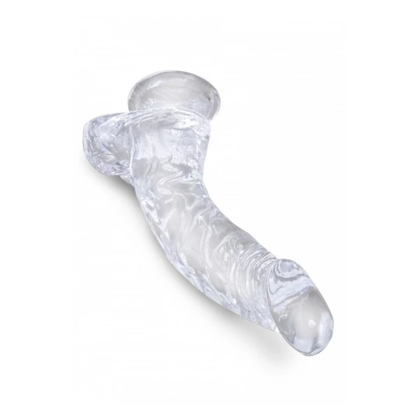 King Cock 7,5 Inch Cock with Balls Transparant - dildo