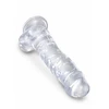 King Cock 8 Inch Cock with Balls Transparant - dildo