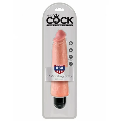Kink Cock 8&quot; Vibrating Stiffy Flesh - wibrujące dildo