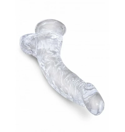 King Cock 7,5 Inch Cock with Balls Transparant - dildo