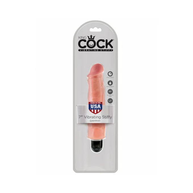 Kink Cock 7&quot; Vibrating Stiffy Flesh - wibrujące dildo