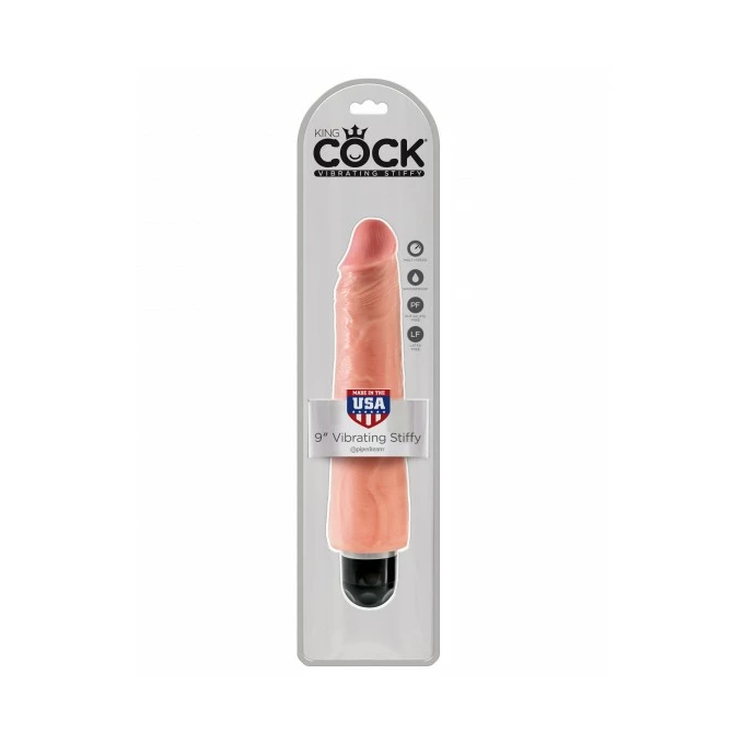 Kink Cock 9&quot; Vibrating Stiffy Flesh - wibrujące dildo