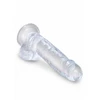King Cock 7 Inch Cock with Balls Transparant - dildo