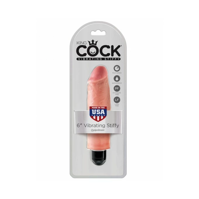Kink Cock 6&quot; Vibrating Stiffy Flesh - wibrujące dildo