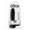 King Cock 8&quot; Cock with Balls Black - dildo