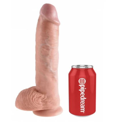 King Cock 10&quot; Cock with Balls Flesh - dildo