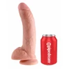 King Cock 9&quot; Cock with Balls Flesh - dildo