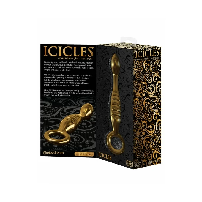 Icicles Gold Edition G04 - Szklany korek analny