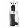 King Cock 15&quot; Cock with Balls Black - dildo