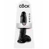King Cock 10&quot; Cock with Balls Black - dildo