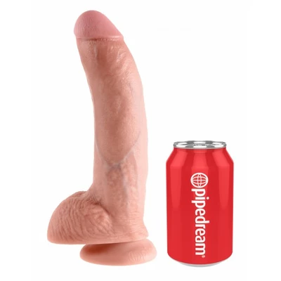 King Cock 9&quot; Cock with Balls Flesh - dildo