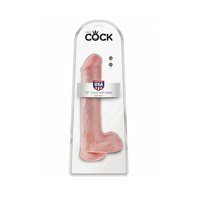 King Cock 13&quot; Cock with Balls Flesh - dildo