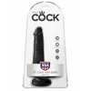 King Cock 6&quot; Cock with Balls Black - dildo