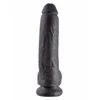 King Cock 9&quot; Cock with Balls Black - dildo