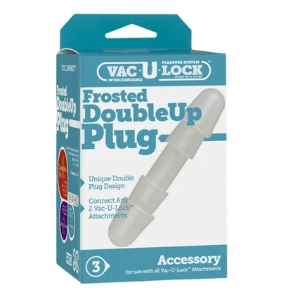Vac-U-Lock Frosted Double Up Plug - zatyczka do podwójnego dildo