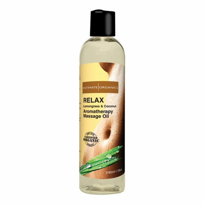 Intimate Organics Relax Massage Oil 240 ml - Organiczny Relaksujący olejek do masażu