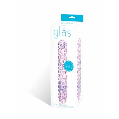 Glas Purple Rose NubbyGlass Dildo - Szklane dildo