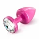 Diogol Anni Butt Plug Round Pink 25 mm - zdobiony korek analny, Różowy