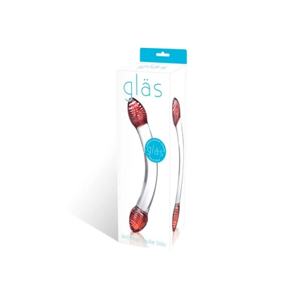 Glas Red Head DoubleGlass Dildo - Szklane dildo