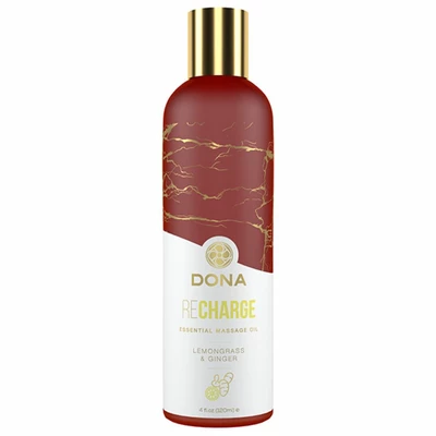 Dona Essential Massage Oil Recharge Lemongrass &amp; Ginger 120 ml - Olejek do masażu