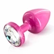 Diogol Anni Butt Plug Round Pink 30 mm - zdobiony korek analny, Różowy