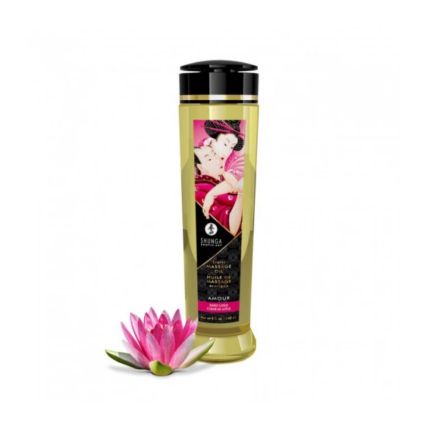 Erotic Massage Oil Amour -  olejek do masażu o zapachu kw. Lotosu