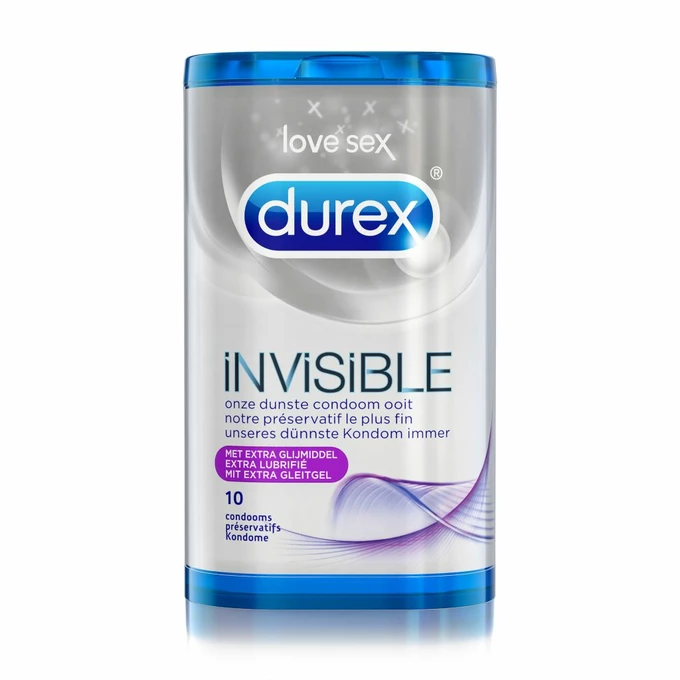 Durex Invisible Extra Lubricated Condoms  - Prezerwatywy cienkie