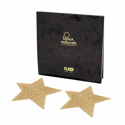 Bijoux Indiscrets Flash Star - Nasutnki, Złoty
