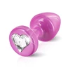 Diogol Anni R Butt Plug Heart Pink 25 mm - zdobiony korek analny, Różowy