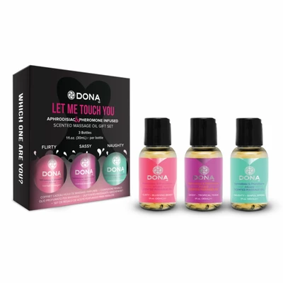 Dona Scented Massage Gift Set (3 x 30 ml) - Zestaw olejków do masażu