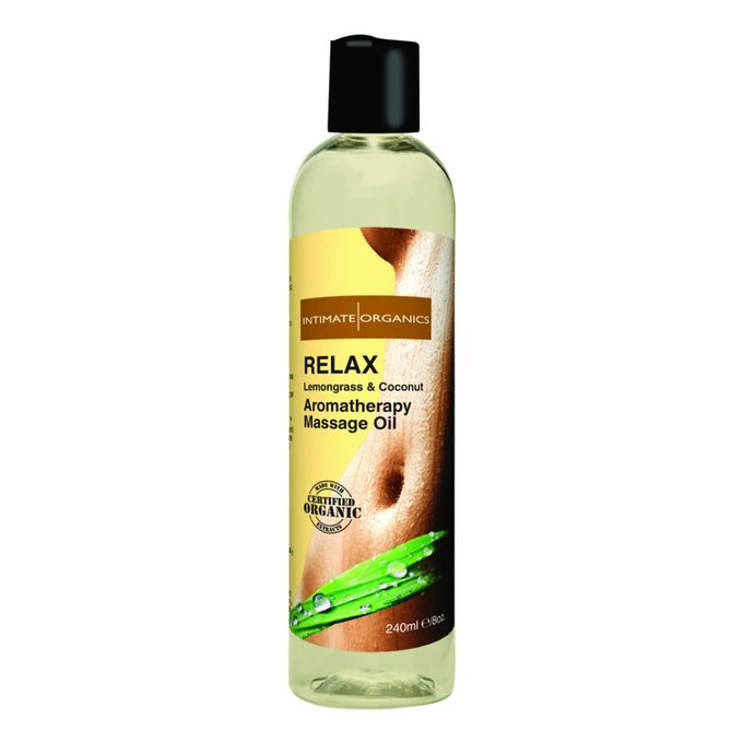 Intimate Organics Relax Massage Oil 240 ml - Organiczny Relaksujący olejek do masażu
