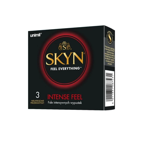 SKYN Unimil Intense Feel  -prezerwatywy nielateksowe z wypustkami