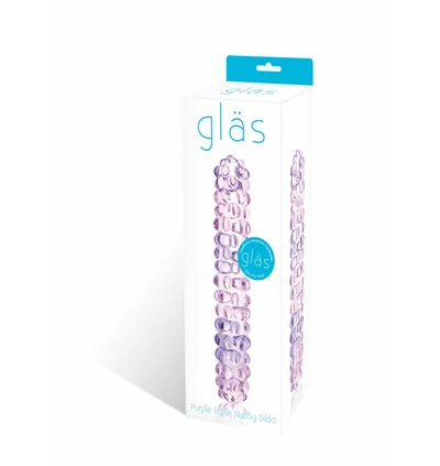 Glas Purple Rose NubbyGlass Dildo - Szklane dildo