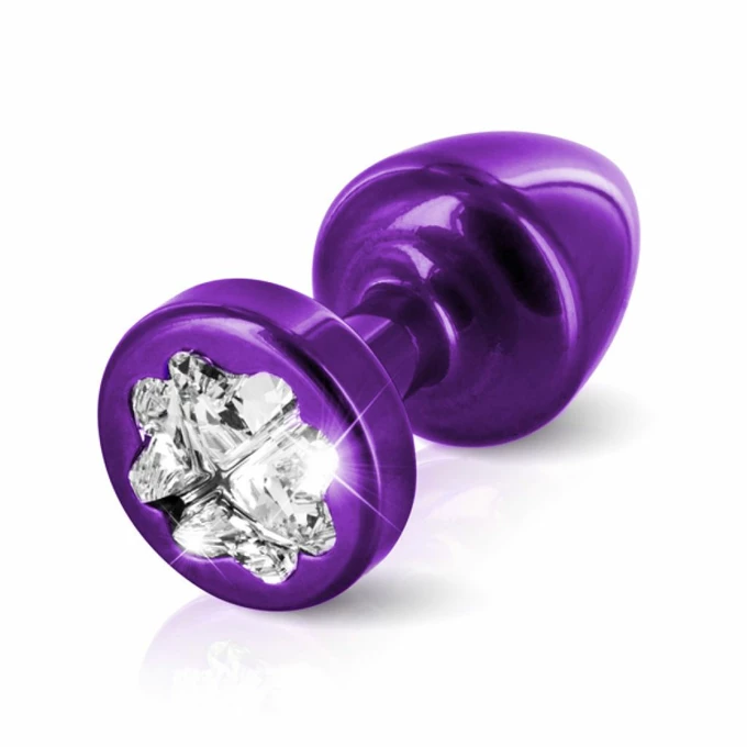 Diogol Anni R Butt Plug Clover Purple 25 mm - zdobiony korek analny, Fioletowy