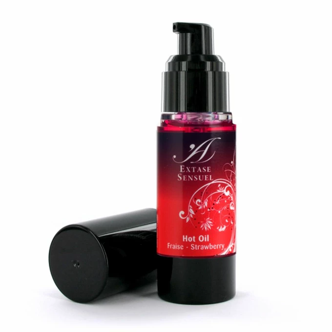 Extase Sensuel Hot Oil Strawberry - Olejek rozgrzewający do masażu