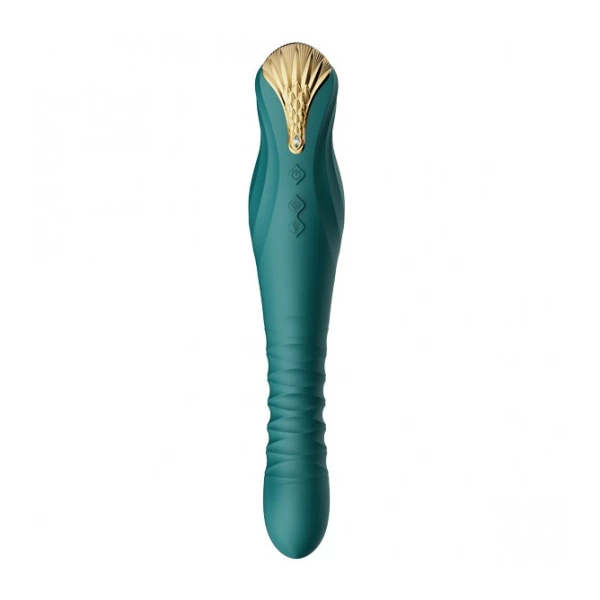 Zalo King Vibrating Thruster Turquoise Green - wibrator klasyczny, zielony