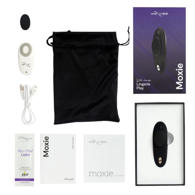 We-Vibe Moxie Satin Black - wibrator łechtaczkowy do bielizny