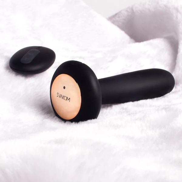 Svakom Primo Heating Butt Plug Black - Wibrujący Korek analny z funkcją ogrzewania , Czarny