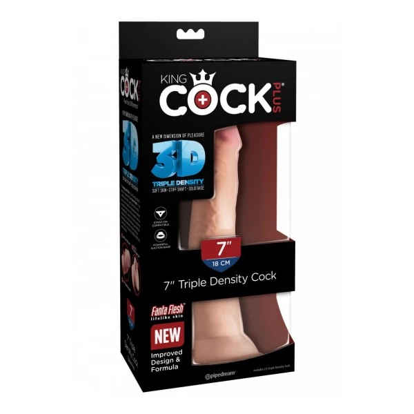 King Cock Plus 7&quot; Triple Density Cock - Dildo klasyczne