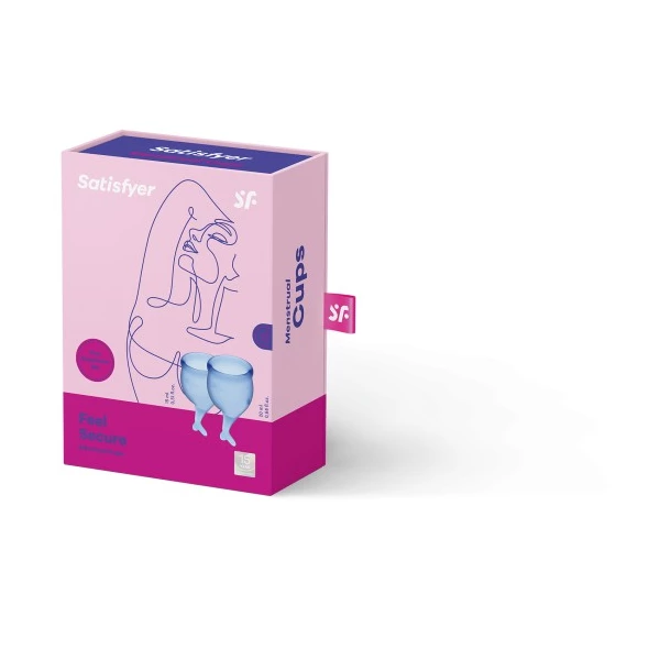 Satisfyer Feel Secure Menstrual Cup Set Dark Blue - Kubeczki menstruacyjne