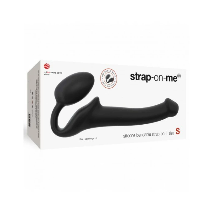 Strap on me Strap on me Silicone bendable strap-on Black - Dildo strap on, czarne