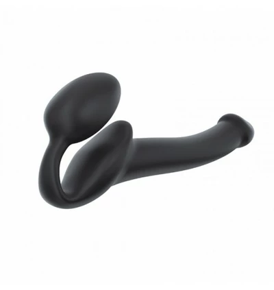 Strap on me Strap on me Silicone bendable strap-on Black - Dildo strap on, czarne