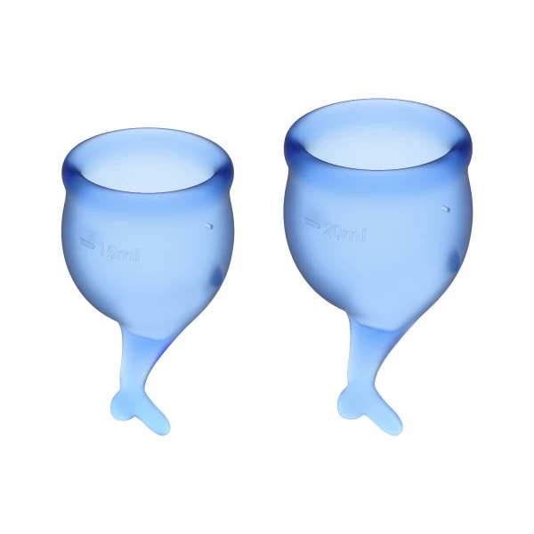 Satisfyer Feel Secure Menstrual Cup Set Dark Blue - Kubeczki menstruacyjne