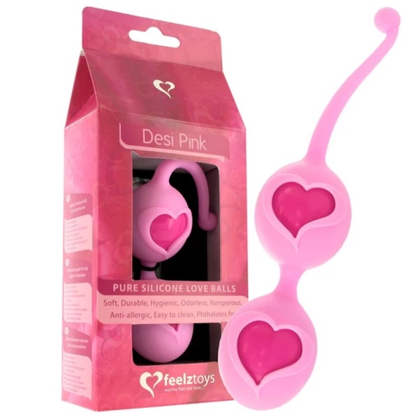 FeelzToys Desi Love Balls - Kulki gejszy, Różowy