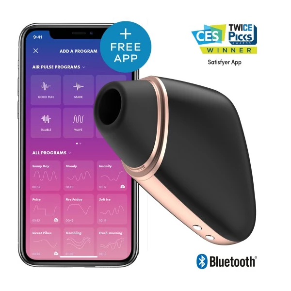 Satisfyer Love triangle black  - Wibrator łechtaczkowy sterowany aplikacją