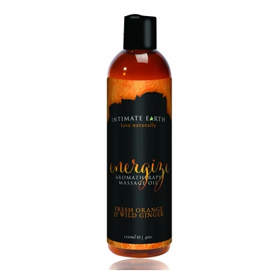 Intimate Earth Energize Massage Oil 120 ml - Naturalny olejek do masażu