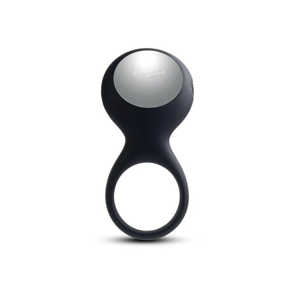 Svakom Tyler Vibrating Ring Black - Wibrujący pierścień na penisa , Czarny
