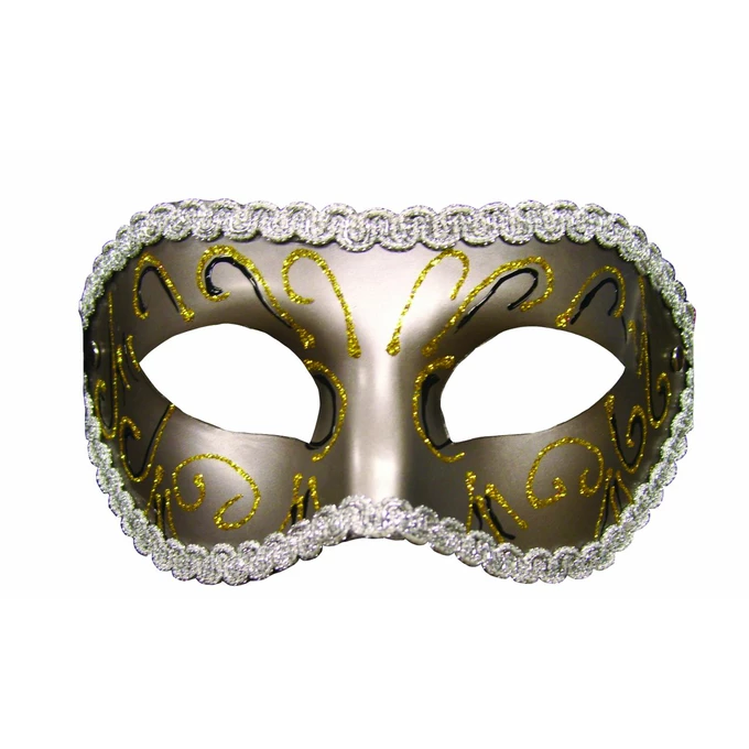 Sex&amp;Mischief Grey Masquerade Mask - Maska karnawałowa